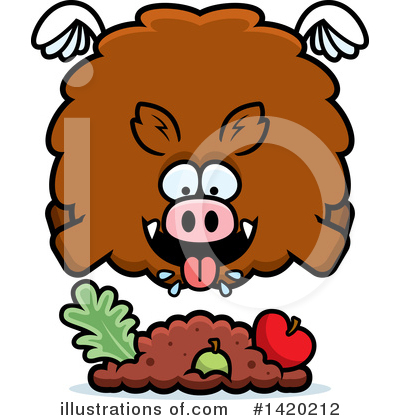 Boars Clipart #1420212 by Cory Thoman