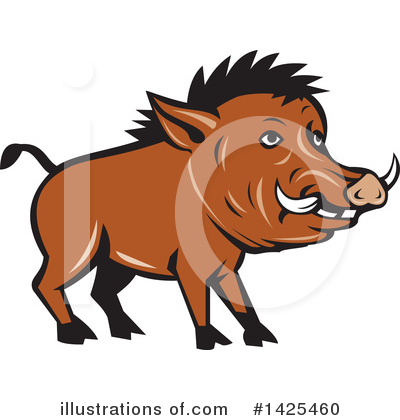 Royalty-Free (RF) Boar Clipart Illustration by patrimonio - Stock Sample #1425460