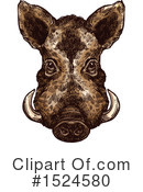 Boar Clipart #1524580 by Vector Tradition SM