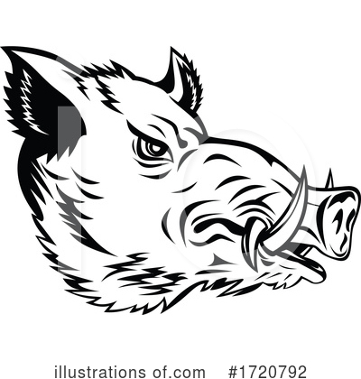 Royalty-Free (RF) Boar Clipart Illustration by patrimonio - Stock Sample #1720792