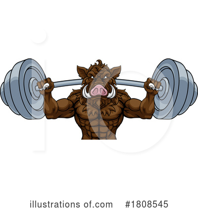 Weight Lifting Clipart #1808545 by AtStockIllustration