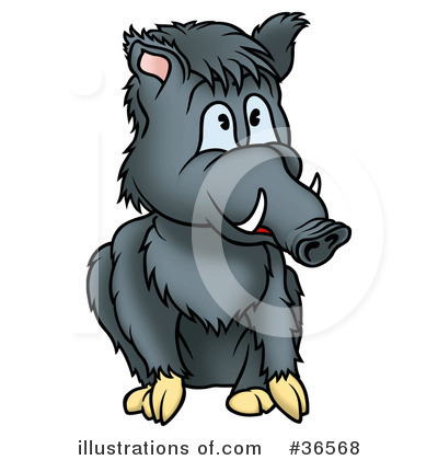 Royalty-Free (RF) Boar Clipart Illustration by dero - Stock Sample #36568