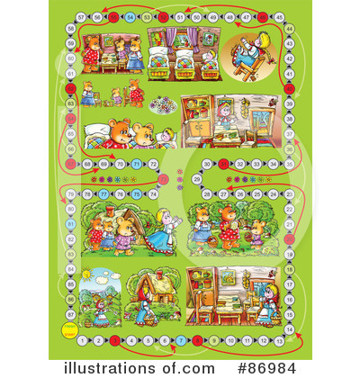 Royalty-Free (RF) Board Game Clipart Illustration by Alex Bannykh - Stock Sample #86984