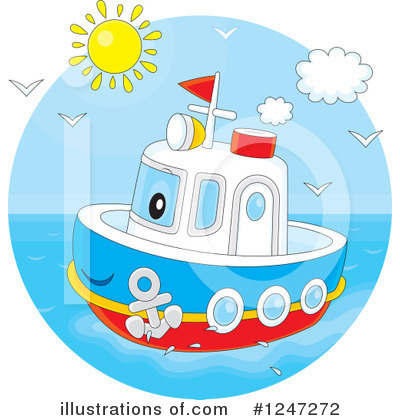 Royalty-Free (RF) Boat Clipart Illustration by Alex Bannykh - Stock Sample #1247272