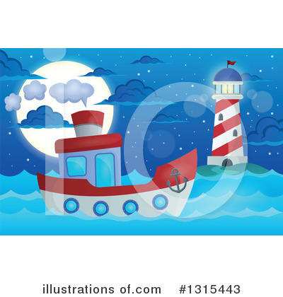 Royalty-Free (RF) Boat Clipart Illustration by visekart - Stock Sample #1315443