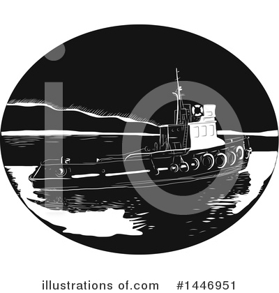 Tug Boat Clipart #1446951 by patrimonio