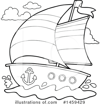 Royalty-Free (RF) Boat Clipart Illustration by visekart - Stock Sample #1459429
