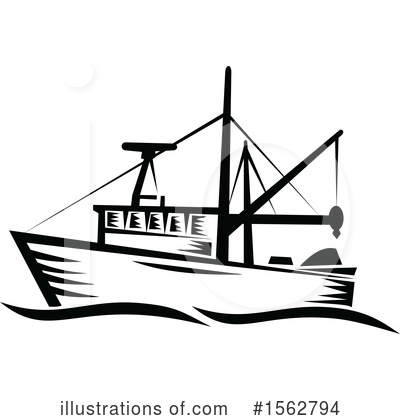 Royalty-Free (RF) Boat Clipart Illustration by patrimonio - Stock Sample #1562794
