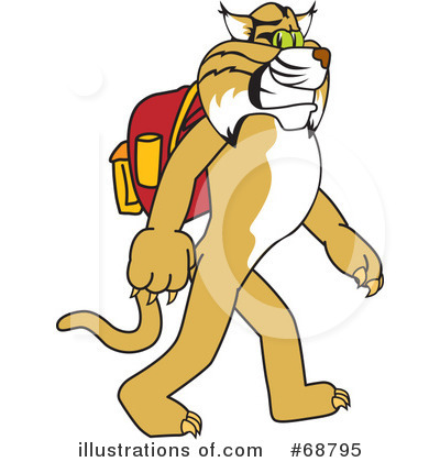 Royalty-Free (RF) Bobcat Character Clipart Illustration by Mascot Junction - Stock Sample #68795
