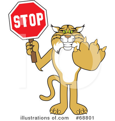 Royalty-Free (RF) Bobcat Character Clipart Illustration by Mascot Junction - Stock Sample #68801
