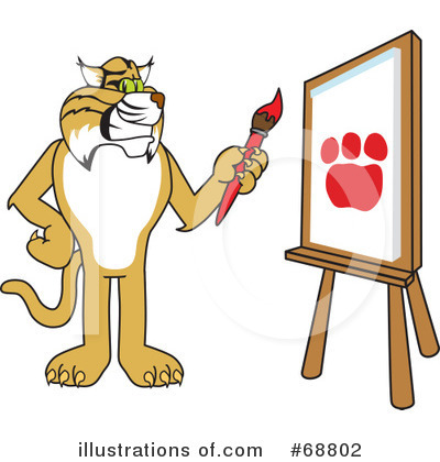 Royalty-Free (RF) Bobcat Character Clipart Illustration by Mascot Junction - Stock Sample #68802
