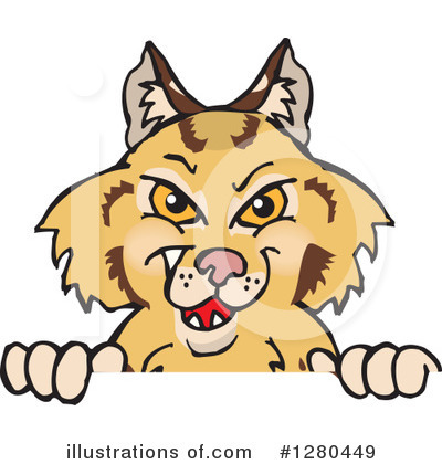 Royalty-Free (RF) Bobcat Clipart Illustration by Dennis Holmes Designs - Stock Sample #1280449