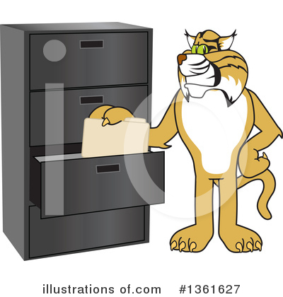 Royalty-Free (RF) Bobcat School Mascot Clipart Illustration by Mascot Junction - Stock Sample #1361627