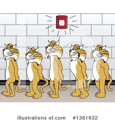 Royalty-Free (RF) Bobcat School Mascot Clipart Illustration by Mascot Junction - Stock Sample #1361632