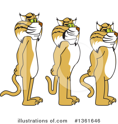 Royalty-Free (RF) Bobcat School Mascot Clipart Illustration by Mascot Junction - Stock Sample #1361646