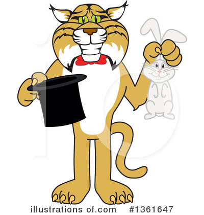 Royalty-Free (RF) Bobcat School Mascot Clipart Illustration by Mascot Junction - Stock Sample #1361647