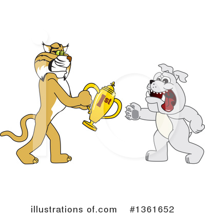 Royalty-Free (RF) Bobcat School Mascot Clipart Illustration by Mascot Junction - Stock Sample #1361652