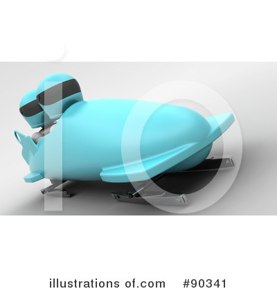 Royalty-Free (RF) Bobsled Clipart Illustration by KJ Pargeter - Stock Sample #90341