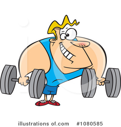 Royalty-Free (RF) Bodybuilder Clipart Illustration by toonaday - Stock Sample #1080585