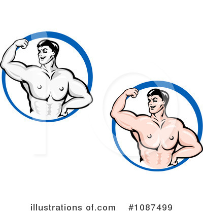 Royalty-Free (RF) Bodybuilder Clipart Illustration by Vector Tradition SM - Stock Sample #1087499