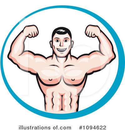 Royalty-Free (RF) Bodybuilder Clipart Illustration by Vector Tradition SM - Stock Sample #1094622