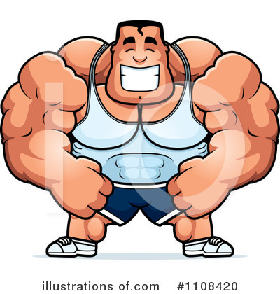Royalty-Free (RF) Bodybuilder Clipart Illustration by Cory Thoman - Stock Sample #1108420