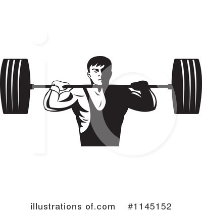 Royalty-Free (RF) Bodybuilder Clipart Illustration by patrimonio - Stock Sample #1145152