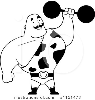 Royalty-Free (RF) Bodybuilder Clipart Illustration by Cory Thoman - Stock Sample #1151478