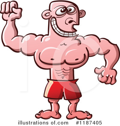 Royalty-Free (RF) Bodybuilder Clipart Illustration by Zooco - Stock Sample #1187405