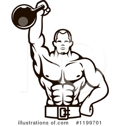 Royalty-Free (RF) Bodybuilder Clipart Illustration by Vector Tradition SM - Stock Sample #1199701