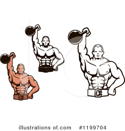 Royalty-Free (RF) Bodybuilder Clipart Illustration by Vector Tradition SM - Stock Sample #1199704