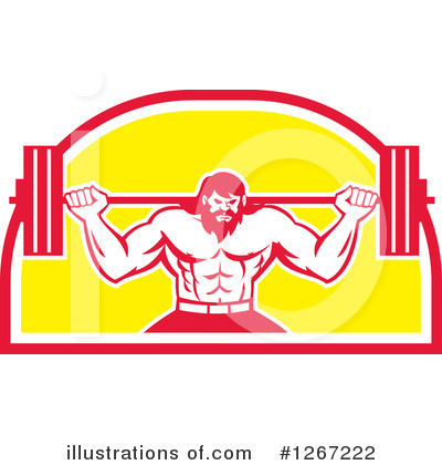 Royalty-Free (RF) Bodybuilder Clipart Illustration by patrimonio - Stock Sample #1267222