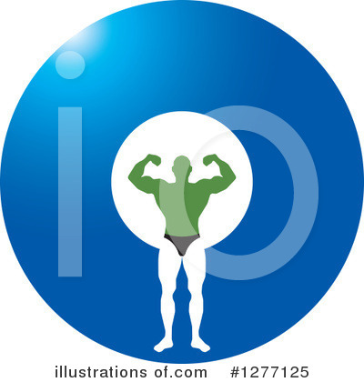 Royalty-Free (RF) Bodybuilder Clipart Illustration by Lal Perera - Stock Sample #1277125