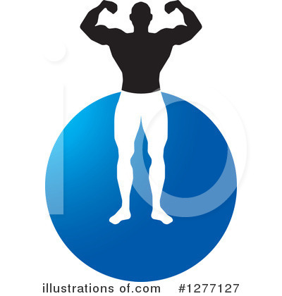 Royalty-Free (RF) Bodybuilder Clipart Illustration by Lal Perera - Stock Sample #1277127
