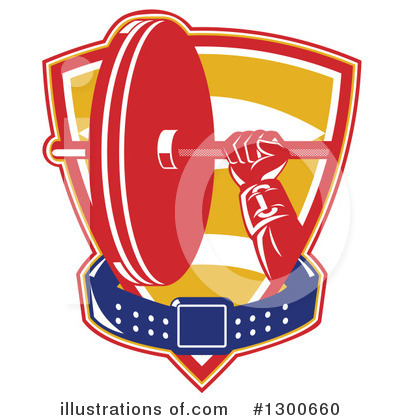 Royalty-Free (RF) Bodybuilder Clipart Illustration by patrimonio - Stock Sample #1300660