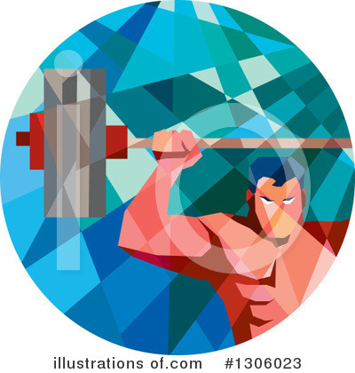 Royalty-Free (RF) Bodybuilder Clipart Illustration by patrimonio - Stock Sample #1306023