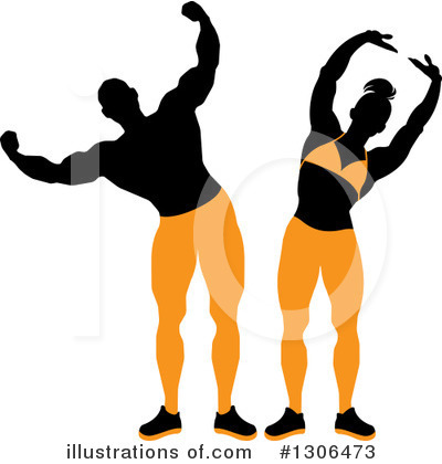 Royalty-Free (RF) Bodybuilder Clipart Illustration by Lal Perera - Stock Sample #1306473