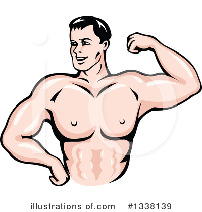 Royalty-Free (RF) Bodybuilder Clipart Illustration by Vector Tradition SM - Stock Sample #1338139