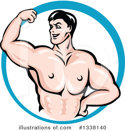 Royalty-Free (RF) Bodybuilder Clipart Illustration by Vector Tradition SM - Stock Sample #1338140