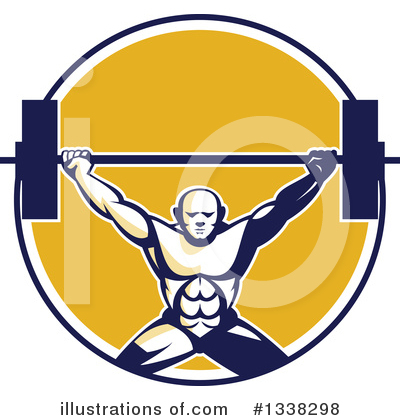 Royalty-Free (RF) Bodybuilder Clipart Illustration by patrimonio - Stock Sample #1338298