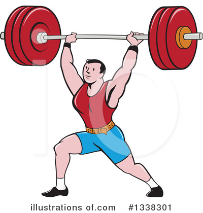 Royalty-Free (RF) Bodybuilder Clipart Illustration by patrimonio - Stock Sample #1338301