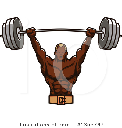 Weightlifting Clipart #1355767 by Vector Tradition SM