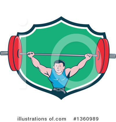 Royalty-Free (RF) Bodybuilder Clipart Illustration by patrimonio - Stock Sample #1360989