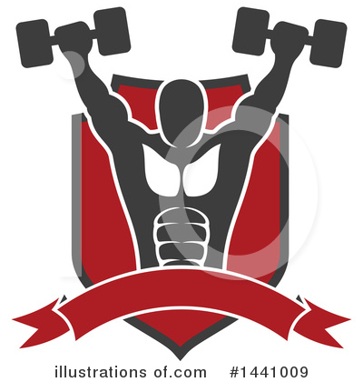Royalty-Free (RF) Bodybuilder Clipart Illustration by Vector Tradition SM - Stock Sample #1441009