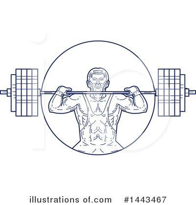Royalty-Free (RF) Bodybuilder Clipart Illustration by patrimonio - Stock Sample #1443467