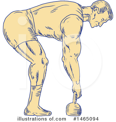 Royalty-Free (RF) Bodybuilder Clipart Illustration by patrimonio - Stock Sample #1465094