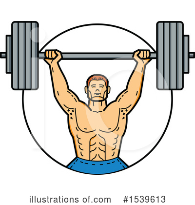 Royalty-Free (RF) Bodybuilder Clipart Illustration by patrimonio - Stock Sample #1539613