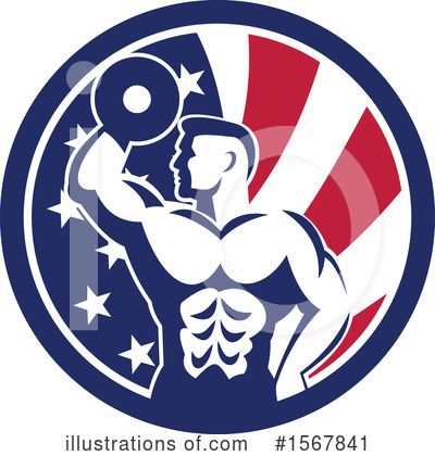 Royalty-Free (RF) Bodybuilder Clipart Illustration by patrimonio - Stock Sample #1567841