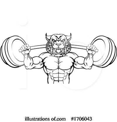 Royalty-Free (RF) Bodybuilder Clipart Illustration by AtStockIllustration - Stock Sample #1706043