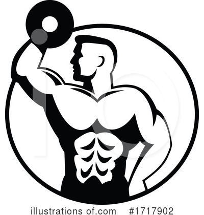 Royalty-Free (RF) Bodybuilder Clipart Illustration by patrimonio - Stock Sample #1717902